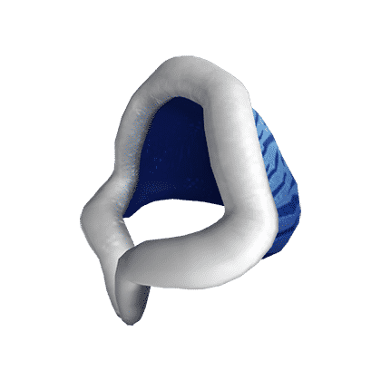 Arctic Blue Fuzzy Tiger Hood