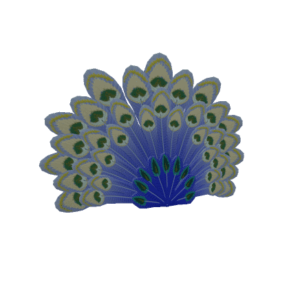 Wintery Peacock Tail