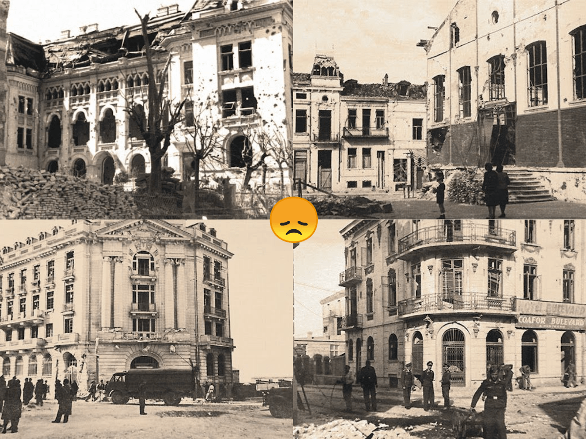 Fotografii dupa bombardamentul orasului Constanta din 1941 in timpul celui de-al doilea razboi mondial